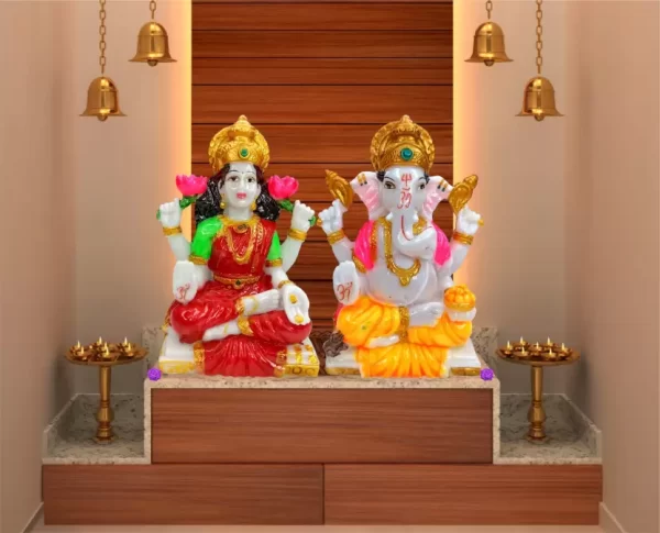 Laxmi And Ganesh Ji Sitting On Chauki Online
